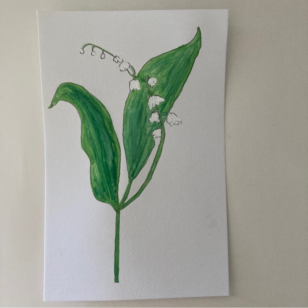 Lily Of The Valley Floral Watercolor